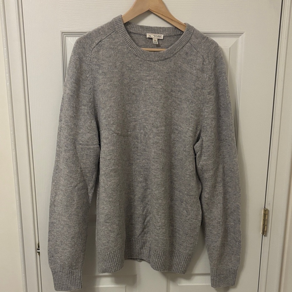 Gap Gray Men's Lambswool Crewneck Sweater